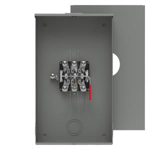 Meter Base, 7 Jaw, 320A, OH/UG, Aluminum Enclosure, Closing Plate