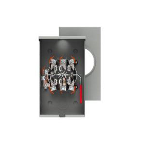 Meter Base, 7 Jaw, 200A, OH Aluminum Enclosure, Lever By-Pass