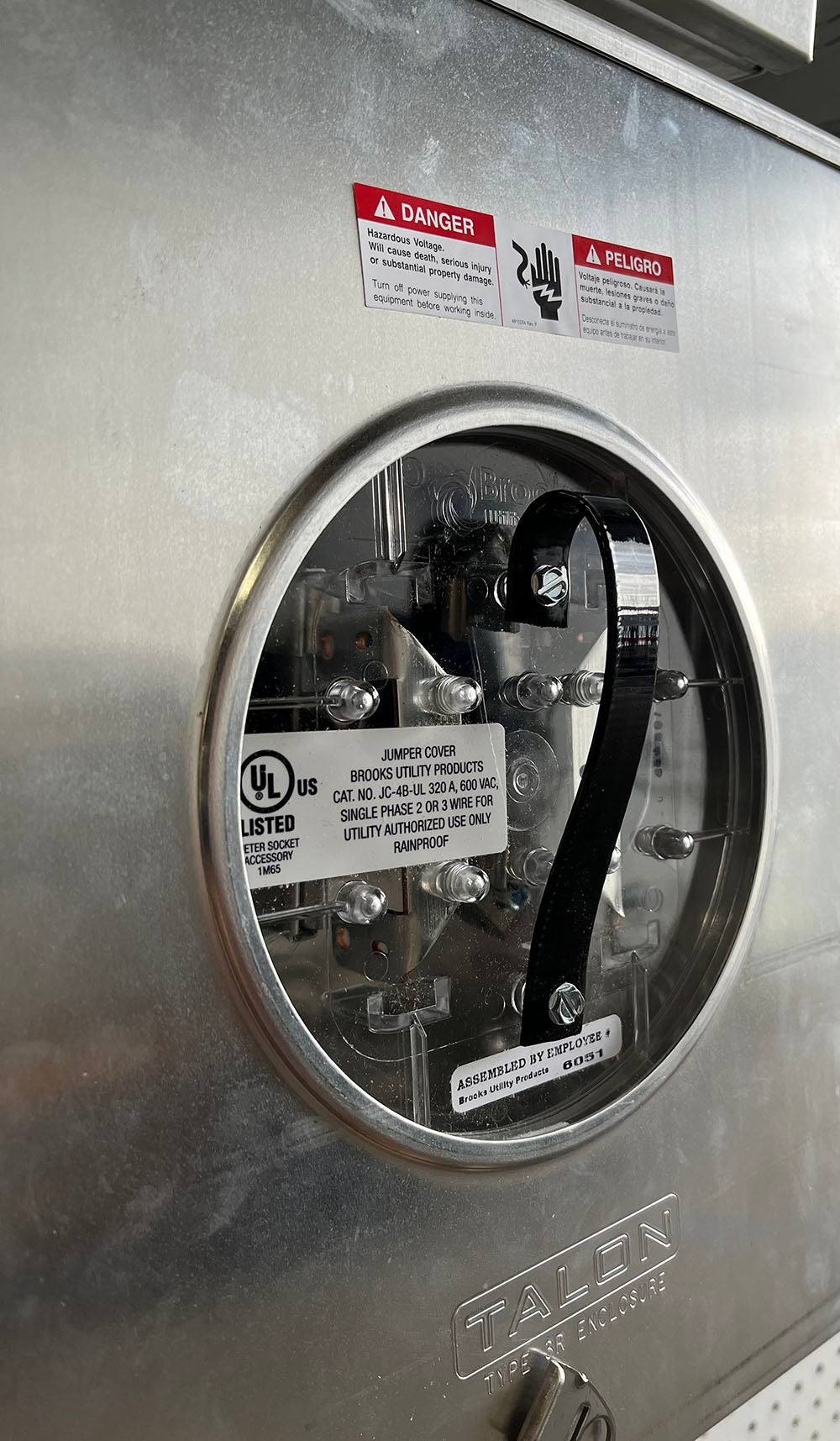 Jumper Cover 320A Bladed 1-Phase, 4 Jaw, Meter Socket