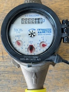 MM B12 5/8"X3/4" BL IP68 METER