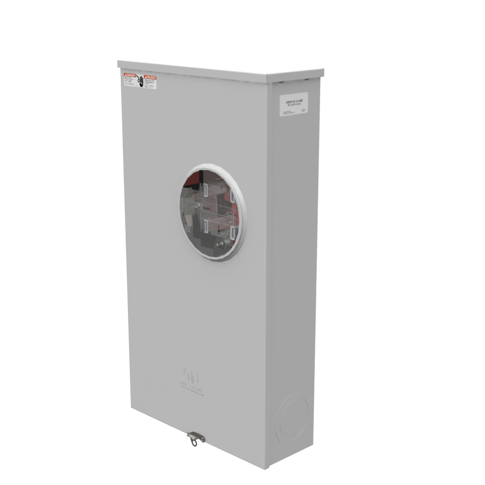 Meter Base, 320A, 4 Jaw, 1PH, 600VAC, 1 Position, Ringless, UG