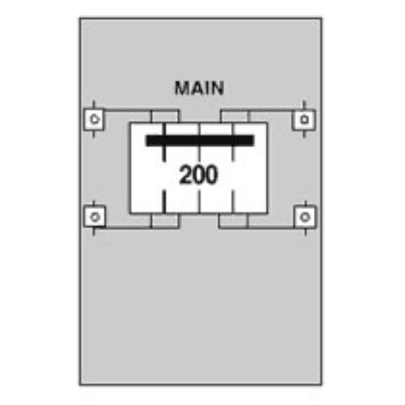 Midwest 200A Surface Unmetered 9x21 Power Outlet